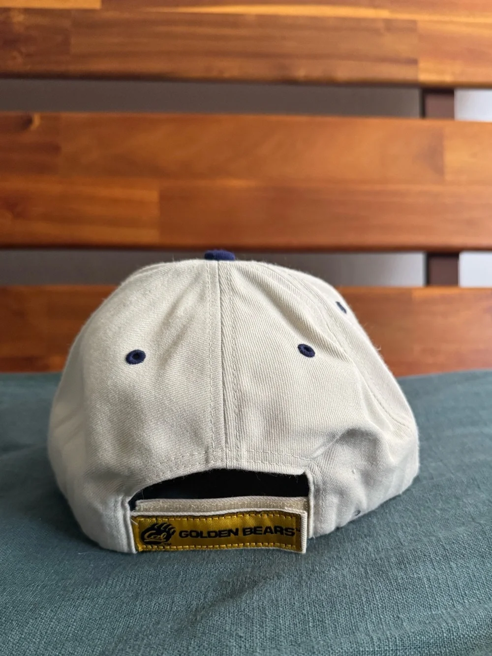 UC BERKELEY Adjustable Baseball Cap, Tan with Navy and Gold Accent NWOT